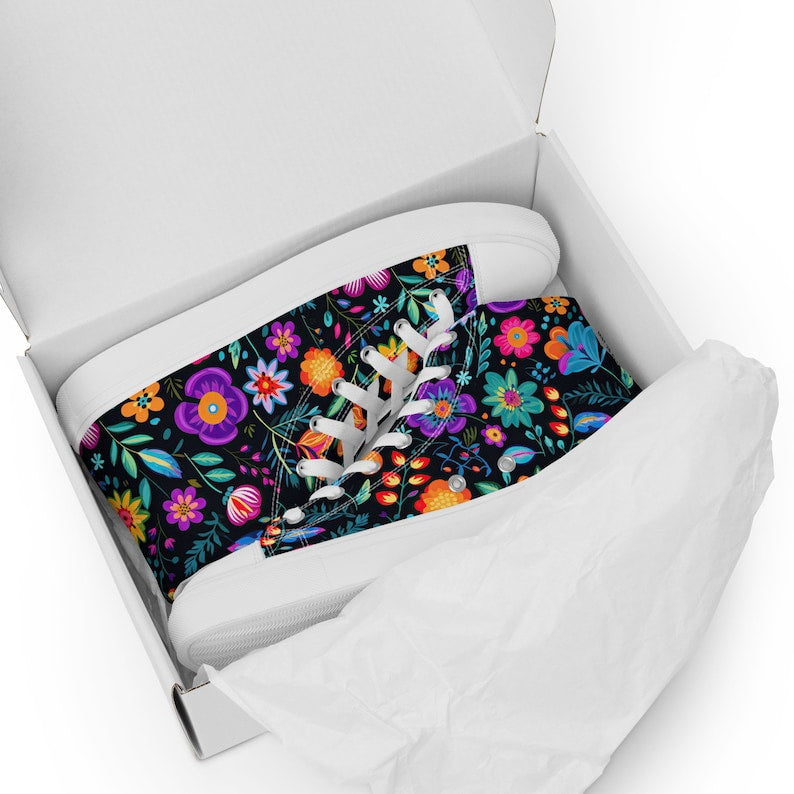 Printed High Top Canvas Shoes